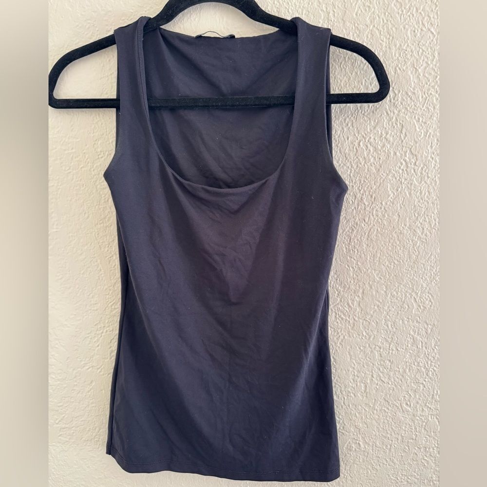 Zara Black Fitted Sleeveless Tank Top